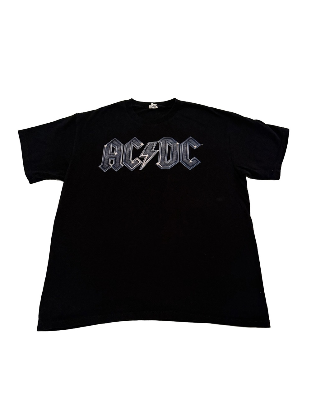 AC/DC Black Tee with Silver Logo
